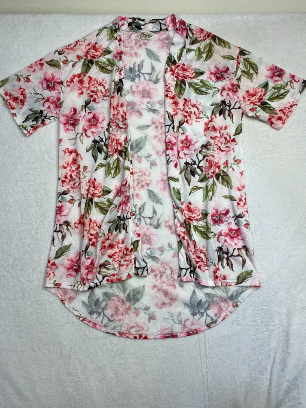 Show me you Mumu Robe Cardigan White Pink Floral Cottagecore Summer Spring